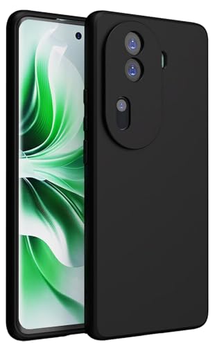 Image of BlazeTech for [ Oppo Reno 11 Pro 5G / Reno11 Pro 5G ] Liquid Silicone Back Case Cover Flexible |Inner Lining| with Camera Protection Back Cover for [ Oppo Reno 11 Pro 5G / Reno11 Pro 5G ] - Black