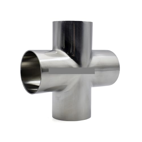 Divisor cruzado de 4 vías de acero inoxidable de alta resistencia para soldadura a tope de 51mm 5