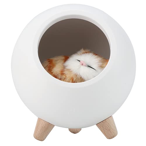 かわいいナイトライト、タッチフリー調光ロングサービスライフ猫のナイトライト、誕生日、クリスマス、子供用(白い)