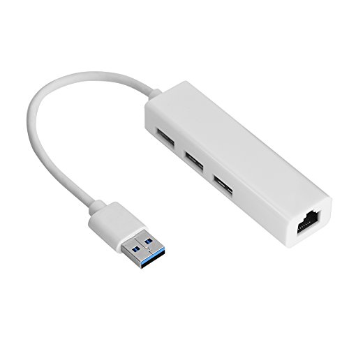 DEWIN 3 Ports USB 3.0 HUB,USB to RJ45 Ethernet LAN Adapter Converter for PC Laptop