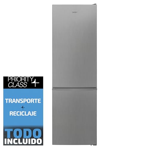 SAUBER - Frigorífico Combi Serie 3-200XV Tecnología TOTAL NOFROST - Luz LED - E - 201x60cm - Cajón ConvertiBox® - puerta ZeroClearance® - ENTREGA EN DOMICILIO Y RETIRADA DEL ANTIGUO INCLUIDO