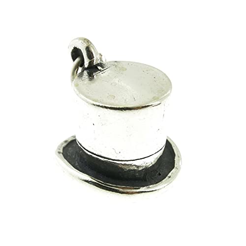 A-Store 925 Sterling Silver Top Hat Charm Made in USA Jewelry Making For You