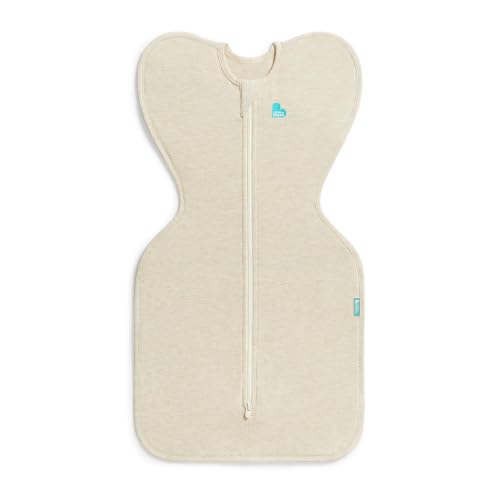 Image of Love To Dream Swaddle UP, Baby Sleep Sack, Twin Zipper for Easy Diaper Changes, Arms UP Position, Hip-Healthy, Lightweight & Breathable, Moderates Temperatures 20-24C, Small 1-3 Months, Oatmeal