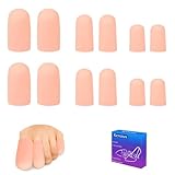 Keroius 6 Pairs Silicone Toe Caps Hammer Toes Covers Flexible Stop Toe Pain Toe Guards Soft Toe Protectors for Women Men Toe Sleeves for Corns Blisters Calluses