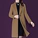 Aprsfn Women's Winter Wool Coats Long Sleeve One Buttoned Pea Coats Notched Lapel Jackets Mid-Length Windproof Overcoat-Camel-XL