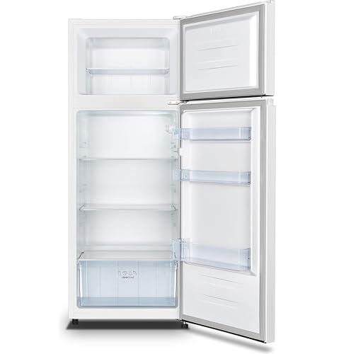 Gorenje RF4142PW4 Doppeltürkühlschrank mit Gefrierteil oben, 165 Liter Kühleil, 41 Liter Gefrierteil, LED Innenbeleuchtung, Energieeffizienzklasse E, 143,6cm x 55cm, weiß – Bild 5