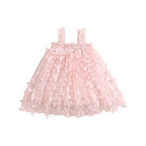 ZZLBUF 3D Butterfly Pink Tutu Dress Cover