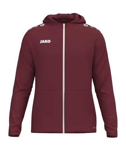 Veste à capuche JAKO bordeaux XXL pour rester au chaud après l'effort