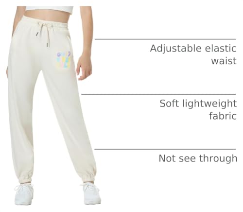 Image of EXARUS 3 Pack Girls Sweatpants Joggers Teen Sweat Pants Wide Leg
