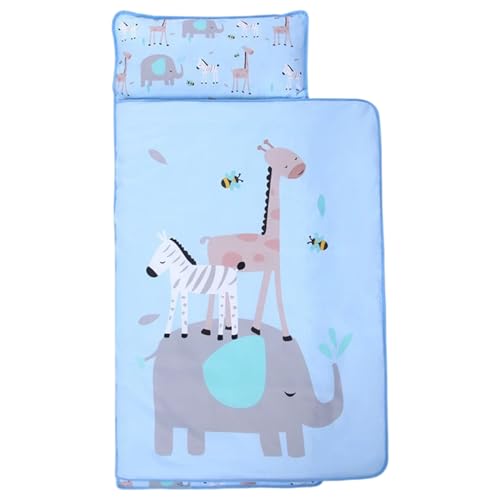 Saco de dormir portátil para preescolar con diseño de dibujos animados