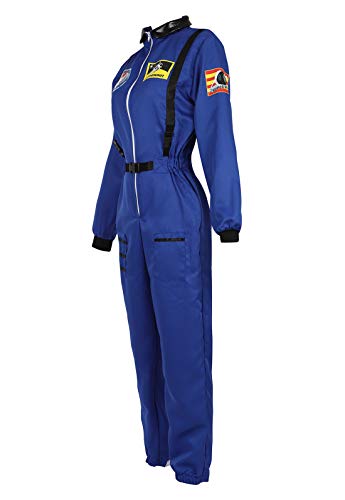 Zhitunemi Astronaut Costume For Women Dress Up Clothes Space Fancy Jumpsuit Cosplay Onesie Costume Role Play Set Outfits Blue-Xs #TOP1
