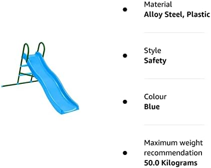 GSD Childrens 2 Metre Slide Strong Safe Converts To Water Slide Suitable For Ages 3+ Guaranteed For 2 Years, Blue, 200cm long x 40cm wide