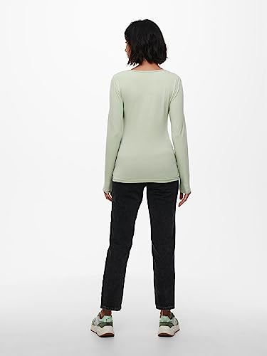 ONLY Damen Onllive Love Life LS Oneck Top, 3er Pack, Desert Sage/Balsam Green/China Blue, 3XL 4