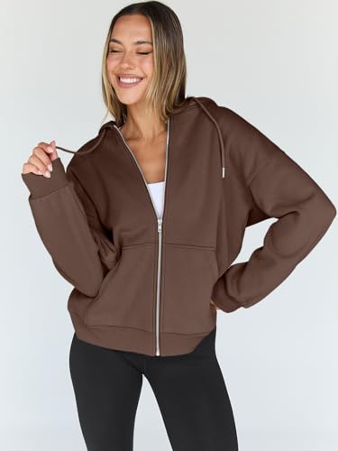 Image of Trendy Queen Womens Oversized Zip Up Hoodies Y2K Fall Sweatshirts 2026