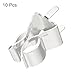 MECCANIXITY 10pcs Fuse Clips for 6x30mm Glass Tube Holder Clamps,Glass Ceramic Tube Holder Clamps,Brass Fuse Holder Clip,Fuse Holders Clips Silver