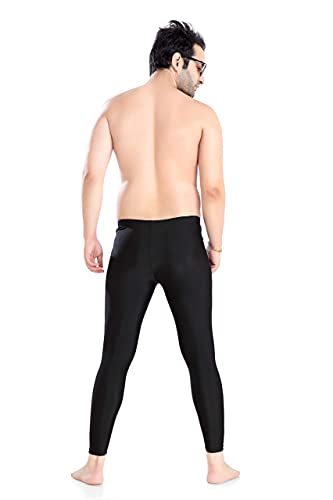 Image of Rovars Compression Pants Tights, Skins, Men's Legging, Base Layer for Gym, Running, Swimming, Cricket, Cycling, Football, Yoga, Basketball, Tennis, Badminton & More