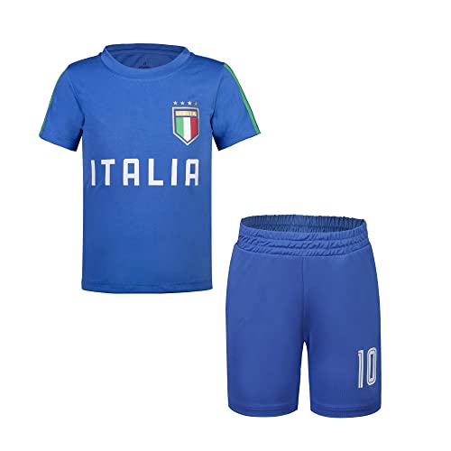 Consejos y comparativas para Comprar Todo camisetas futbol de esta semana. 22 BDONDON Camisetas de fútbol únicas para niños y niñas, uniformes de entrenamiento de fútbol Itay y jóvenes de Brasil 2-12 años, Italia-blue-set, 12 Años