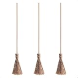Mini Besen als Dekoration, 3 Stück, ca. 20 cm lang, Miniaturbesen mit Holzstiel (Kleinunternehmer gem. §19 UStG)