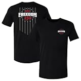 500 LEVEL UFC Freedom 250 Flag F&B Shirt (Black, Large)