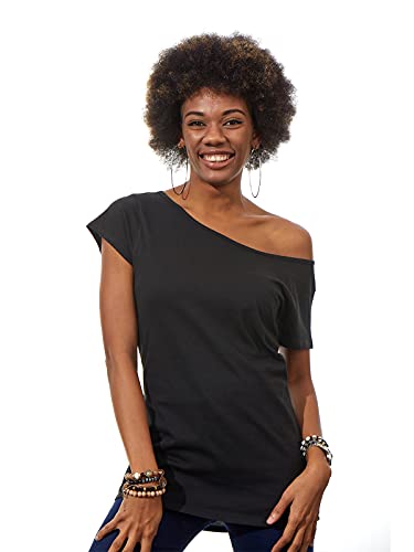 Awkwardstyles Women's Off The Shoulder Tops T-Shirt + Bookmark S Black #TOP23