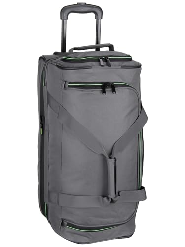 Travelite Trolley Reisetasche mit Rollen mittelgroß, erweiterbar, Basics, Weichgepäck Rolltasche mit Dehnfalte, 55 cm, 51-64 Liter