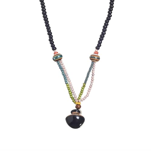 Image of AAKRITI ART CREATIONS Boho & Tribal Handcrafted Ethnic Necklace Collection | Multicolour Pendants, Mandala, Lotus & Dreamcatcher Designs | Artisan Lariat, Collar & Statement Jewelry for Women
