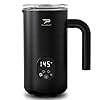 Milk Frother and Steamer 4 in 1 Automatic Coffee Steamer Frother, 11.8OZ / 350ML Warm and Cold Foam Frother for Coffee,Latte, Cappuccino, Macchiato, Hot Chocolate (Black)