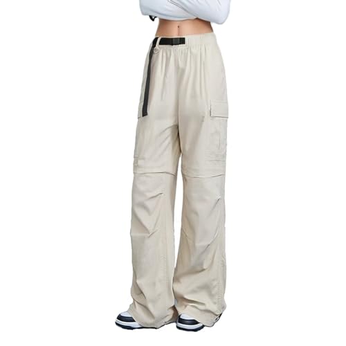 JOMLUN Womens Hiking Pants Convertible Zip Off Shorts Outdoor Quick Dry Lightweight Fishing Travel Safari Cargo Pants Beige