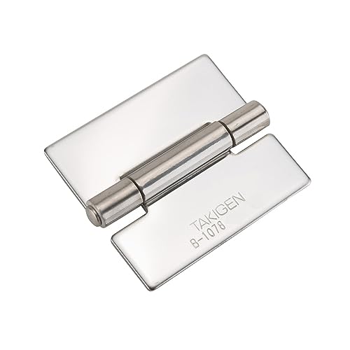 タキゲン ステンレス 平型蝶番 穴なし (B-1078-2-BR)
