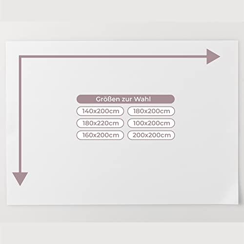 Bettlaken ohne Gummizug kochfeste 2er Set: 160 x 250 cm - weißes Betttuch ohne Gummi Baumwollstoff Laken zum zudecken Hotel 125 g/m² - Image 4