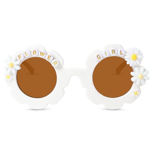 YOGFIT Flower Girl Sunglasses Ring Bearer Security Sunglasses for Flower Girl Proposal Wedding Gift Little Bridesmaid Gift