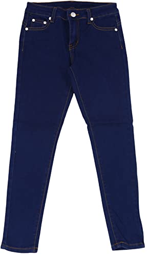Image of ToBeInStyle Girl's Denim Easy Styling Classic Timeless Everyday Jeans Zip-Up Closure