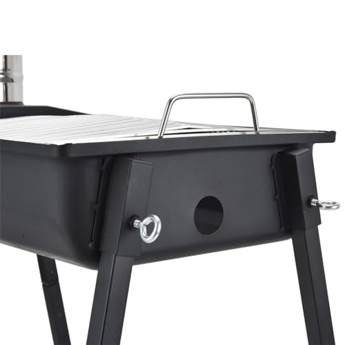 Estufa de chimenea multifunción con horno al aire libre y parrilla 5