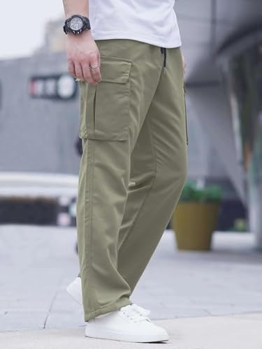 Image of DEEMOON Men's Cargo Pants Outdoor Hiking Multi-Pocket Utility Long Trousers | Men's Cargo