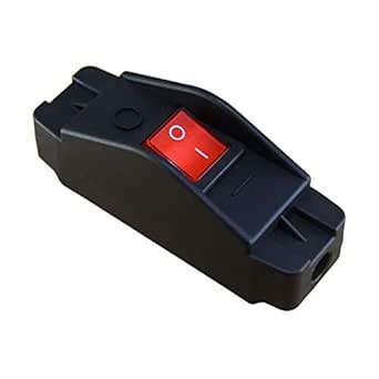 2-Pack Inline Cord Switches - 250V/2.5A Rocker Switch For Lamps & Appliances