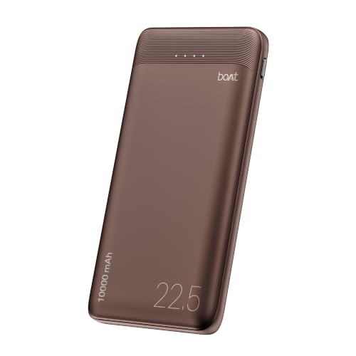 Image of boAt EnergyShroom PB300 Neo 10000mAh Power Bank with 22.5W Fast Charging, 3X Output Ports, Supports Android, iPhone, Tablets, Earbuds (Mocha Brown)