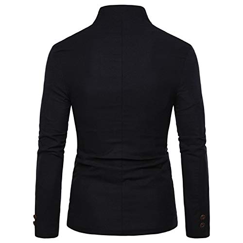 Men's Leisure Dress Suit Jacket Solid Color Stand Collar Sport Coats Business Wedding Party Dinner Blazer Tuxedo4