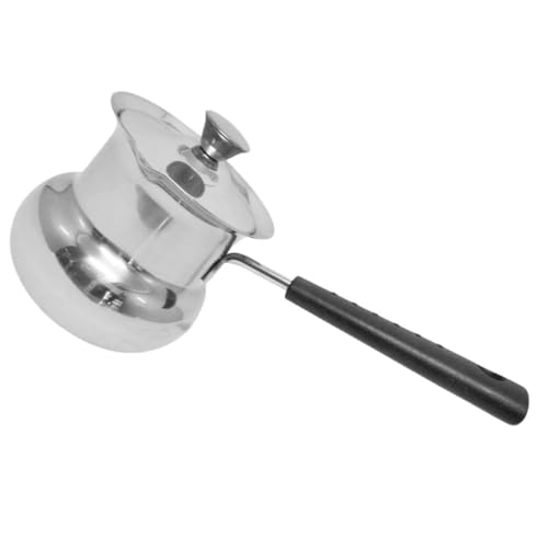 SOLUSTRE Antihaftbeschichteter Milchtopf Aus Edelstahl Multifunktionstopf Zum Erhitzen Von Milch Kochtopf Für Babynahrung Und Suppe Ergonomisches Design Für Einfaches Ausgießen Geeignet Für