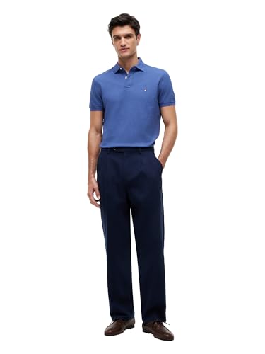 Image of Tommy Hilfiger Men's Short Sleeve Polo Shirts in Regular Fit With Stretch and Organic Pique Cotton
