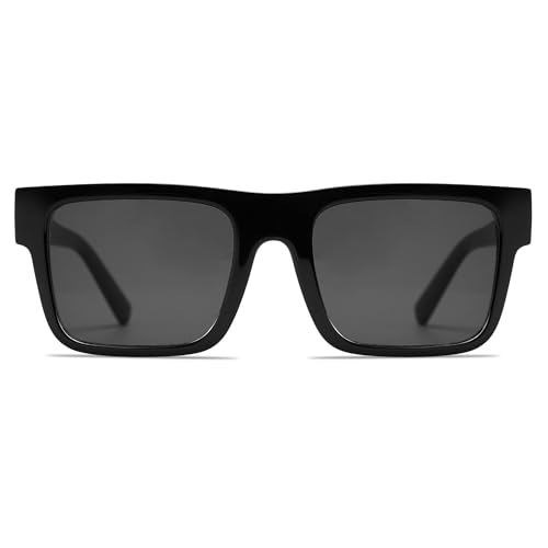 VANLINKER Fashion Trendy Square Sunglasses for Men Women Dark Shades with UV Protection for Driving VL98052