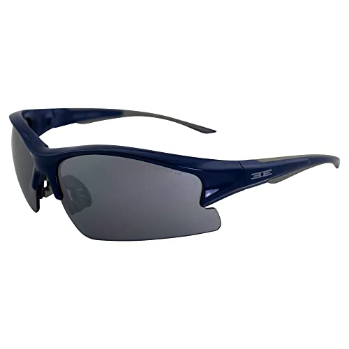 Epoch Eyewear Liberator Golf Sport Sunglasses Blue/Gray Frame with Smoke Lens