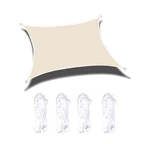 4x4M Off bianco impermeabile UV Sun Shade Vela per giardino con protezione solare schermo riparo tenda baldacchino gazebo pergola per patio esterno cortile
