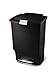 simplehuman CW1371, Noir, 45 L — Poubelle rectangulaire à pédale