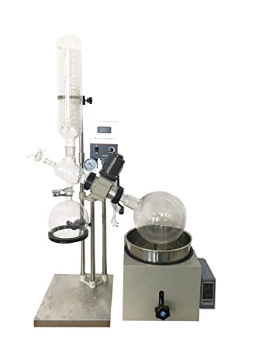 5L Rotary Evaporator Lab Evaporator Rotary Vacuum 0-90 R/min Evaporator for Evaporation of Solvents Digital Controller Manual Lifting