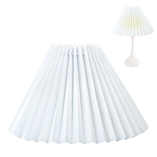 Lampshade Lampenschirme Tischleuchten, Einfache Tischleuchten Lampenschirm, Lampen Schirm Stoff Lampenschirm Schlafzimmer Nachttisch Wandleuchte für Stehlampe Tischlampe HäNgelampe, Weiß