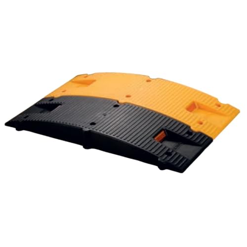 Image of Aktion Safety 75MM Speed Breaker 2 Meter ABS Road Bump (Black and Yellow) Pack Of 8 SIZE 250 X750 X75 (250MM X 8 BLOCKS)