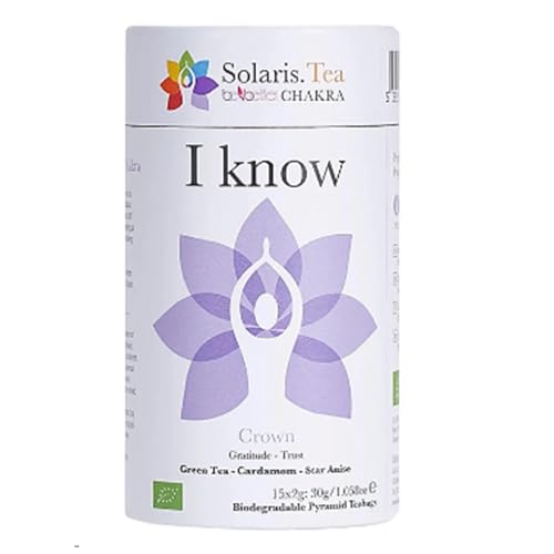 Infusión Orgánica Chakra de la Corona | Té Verde con Cáscara de Naranja, Limón, Cardamomo, Clavo y Anís Estrellado | BIO, Vegana, con Cafeína – 15 Bolsitas