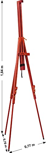 Cavalete de Campo para Pintura, Ultraleve, Suporta Telas de até 1,10 m de altura, Trident, 12106