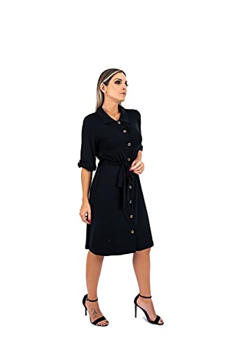 Vestido Polo Chemise Chemise Camisão Midi (G)