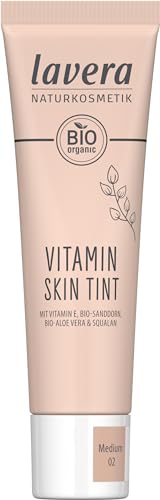 lavera Vitamin Skin Tint Medium 02 - Foundation - frischer Teint & natürliches Finish - kaschiert feine Unebenheiten - vegan - Naturkosmetik - 30 ml